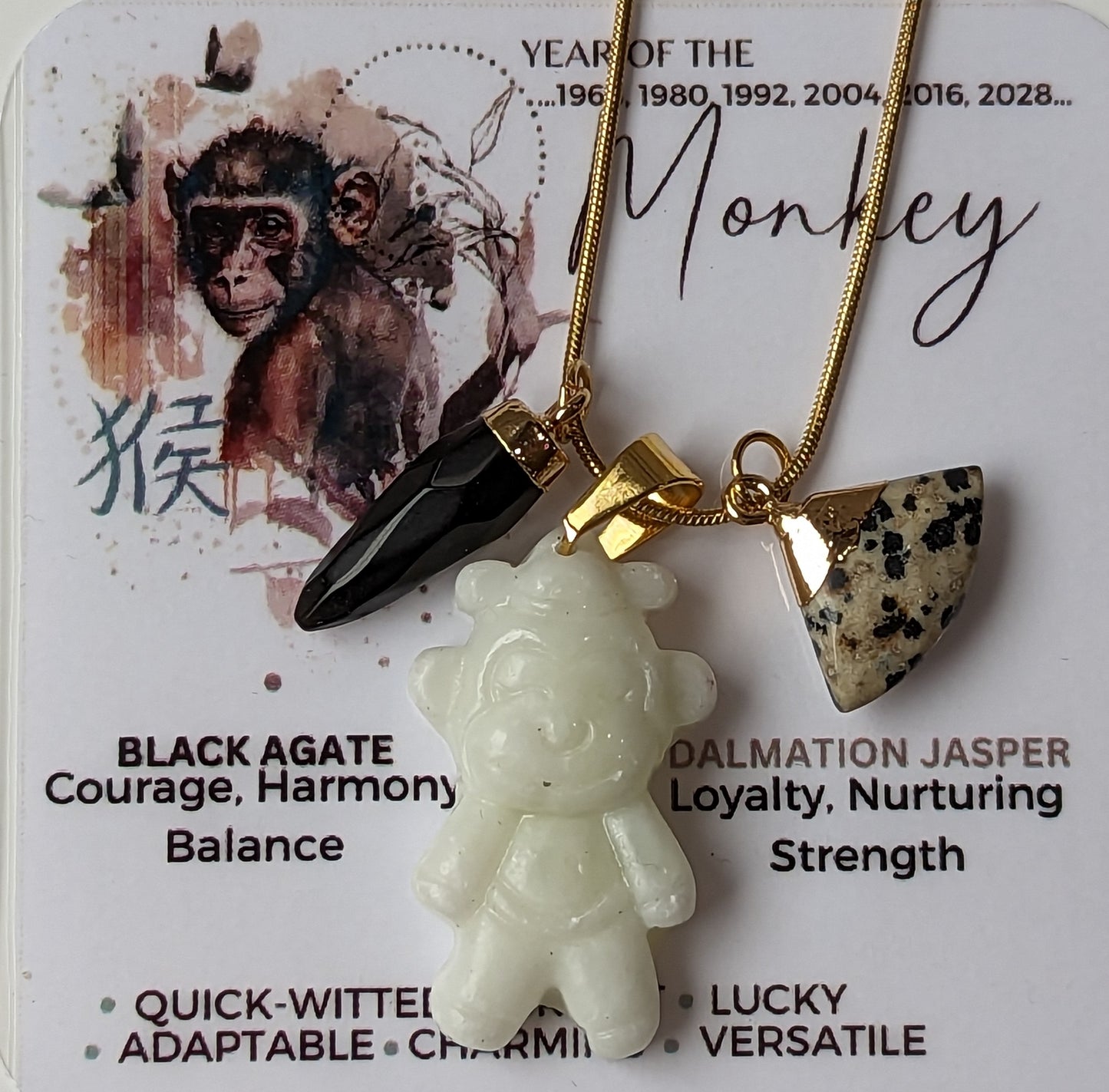 White Jade Zodiac Necklace