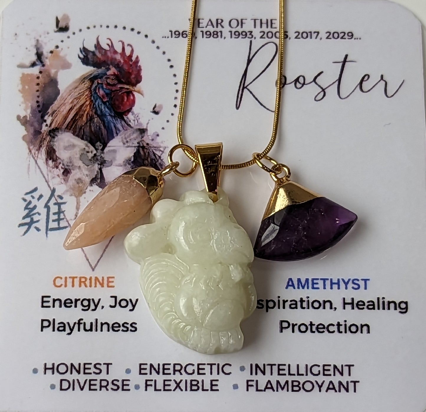 White Jade Zodiac Necklace