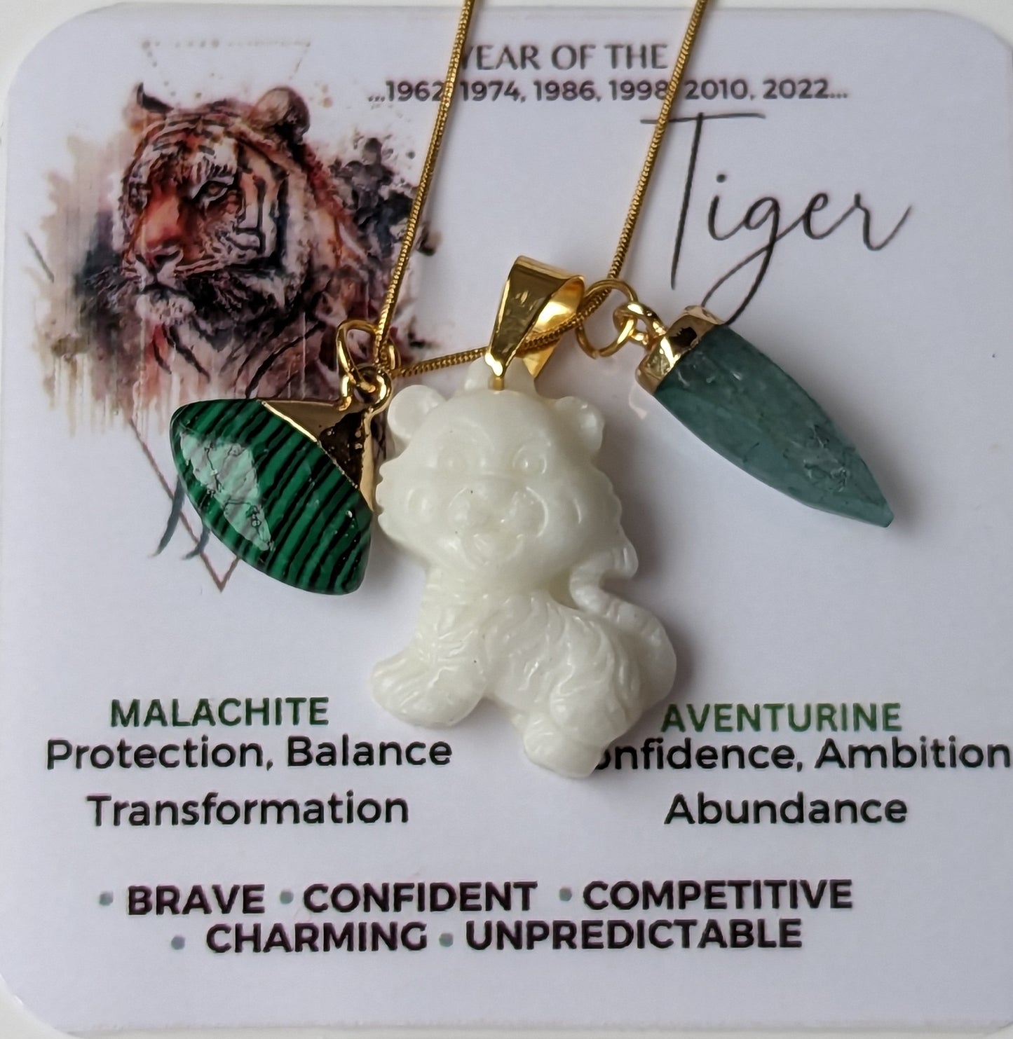 White Jade Zodiac Necklace