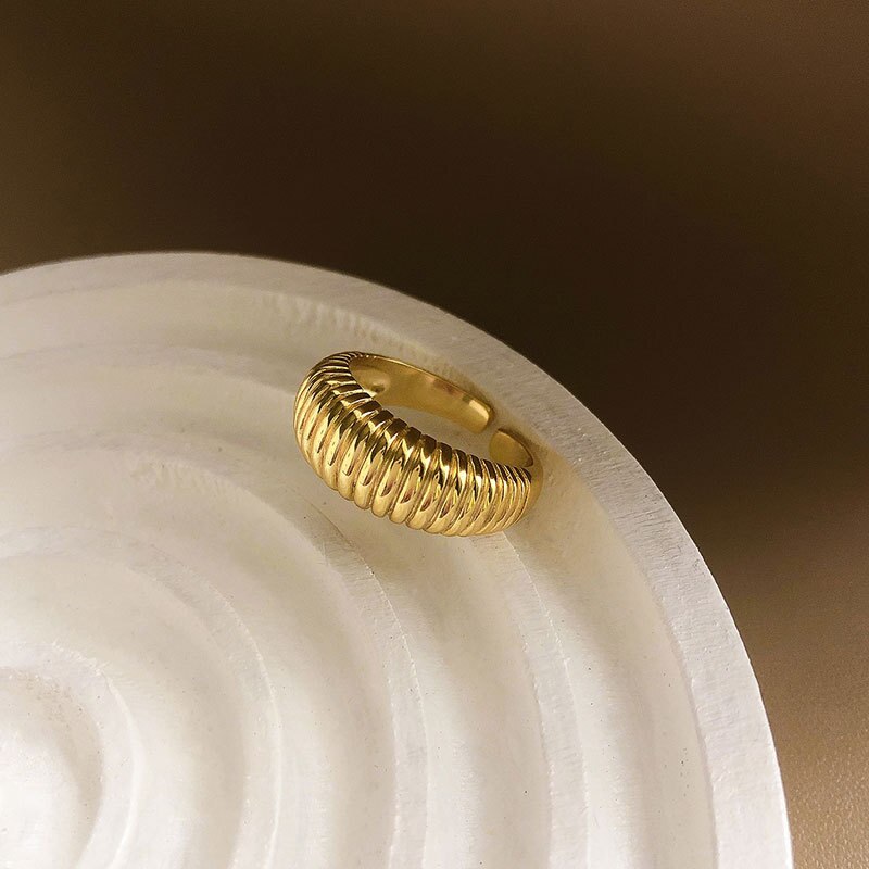 Twisted Rope Gold Plated Ring