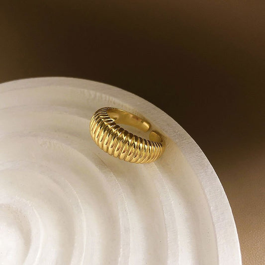 Twisted Rope Gold Plated Ring