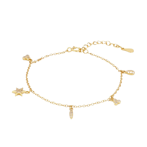 Ares Charms Gold Plated Bracelet