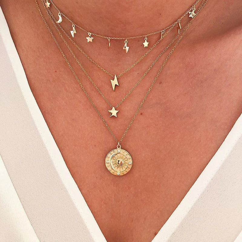 Sun&Stars Gold Plated Necklace