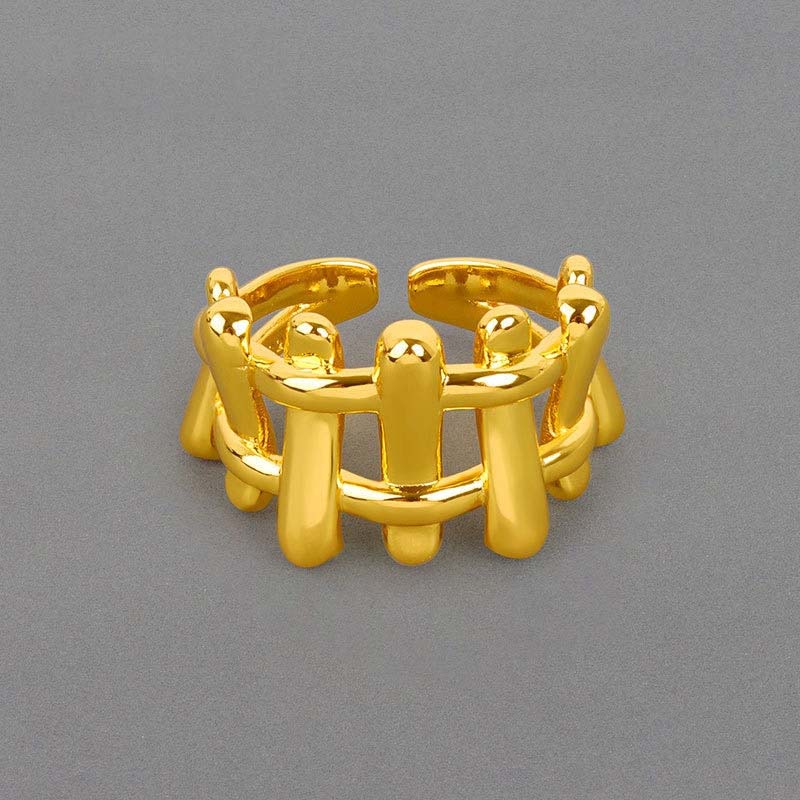 Harlow Woven Gold Plated Ring
