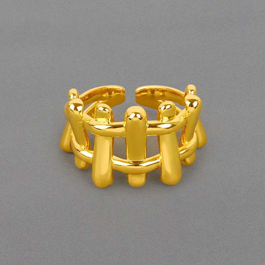 Harlow Woven Gold Plated Ring