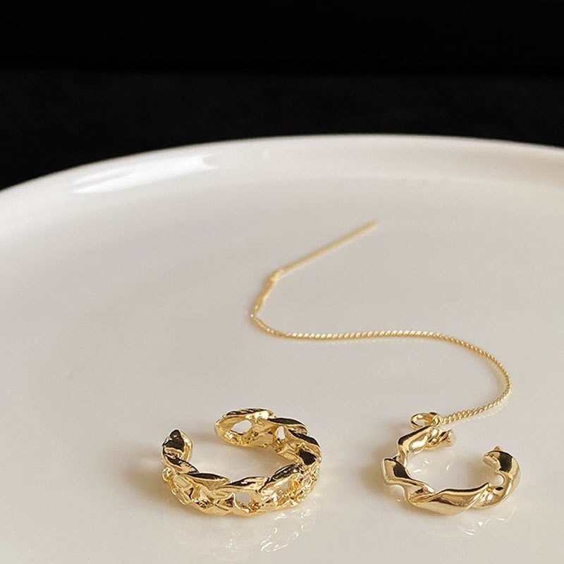 Tassel Cuff Gold Plated Earrings