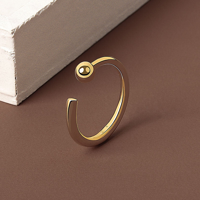 Abel Open Cuff Bead Ring