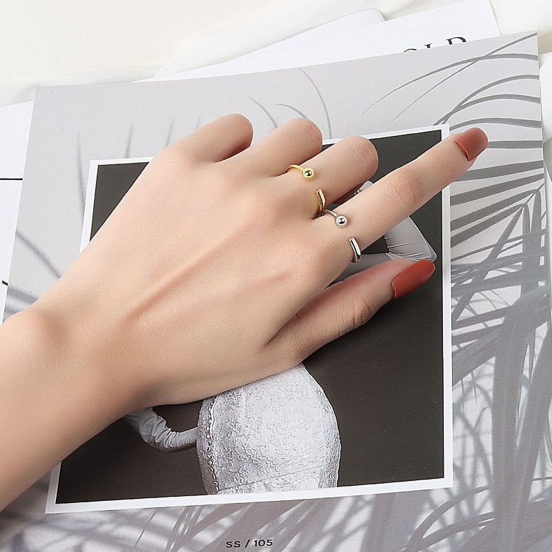 Abel Open Cuff Bead Ring