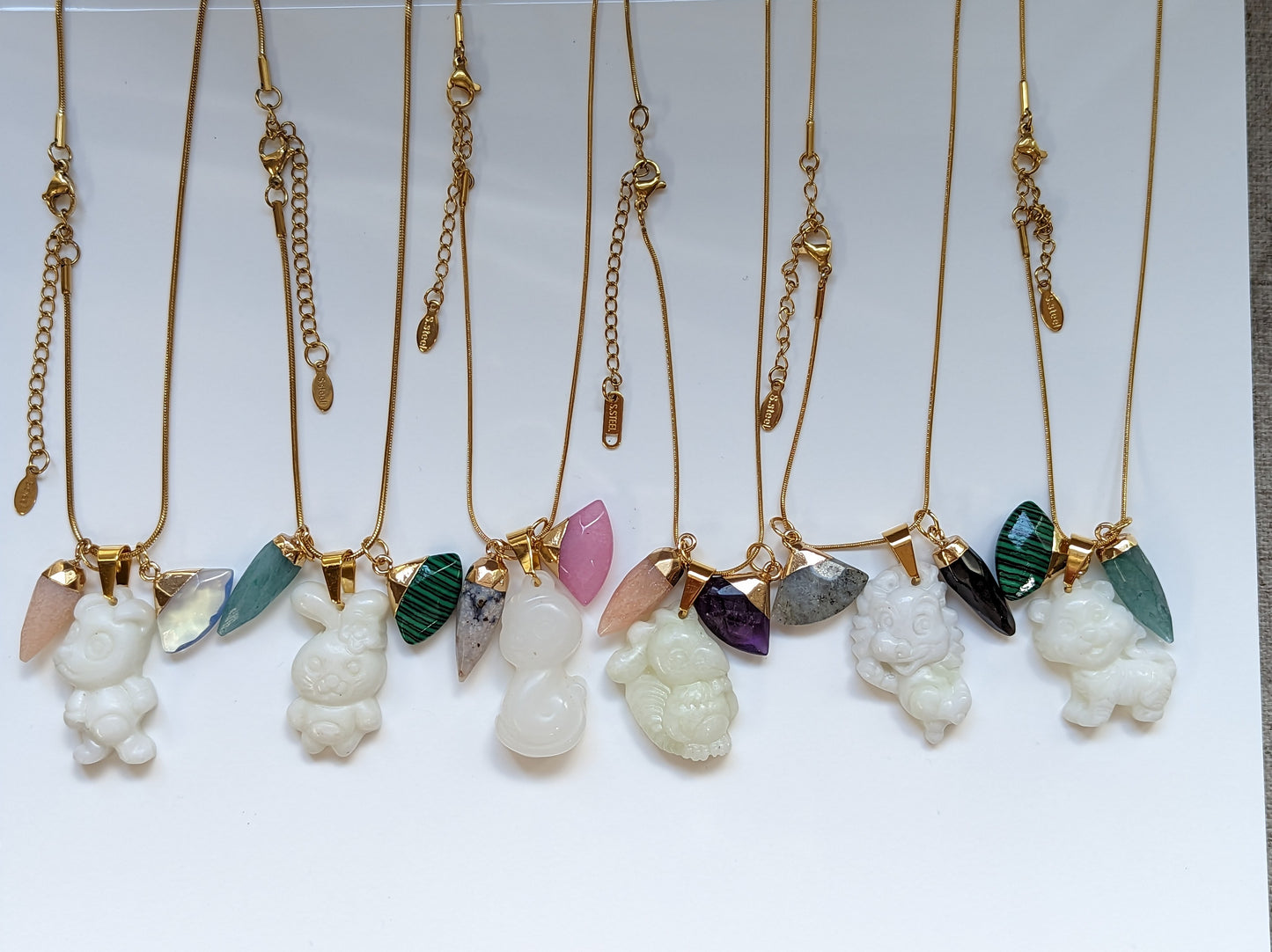 White Jade Zodiac Necklace