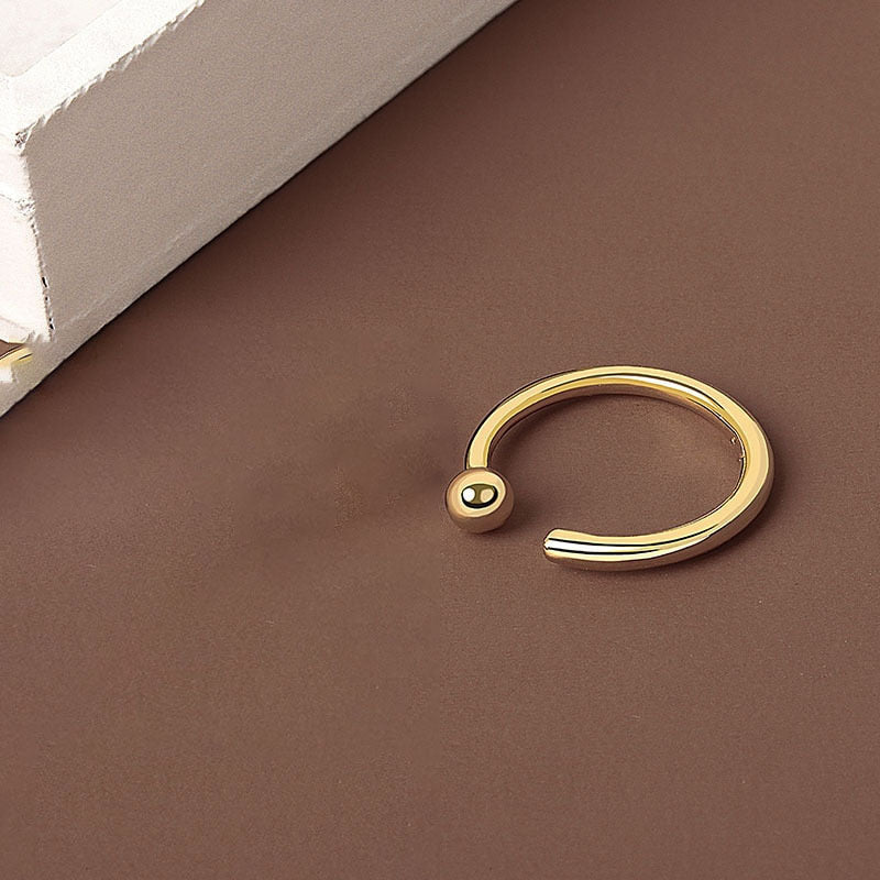 Abel Open Cuff Bead Ring