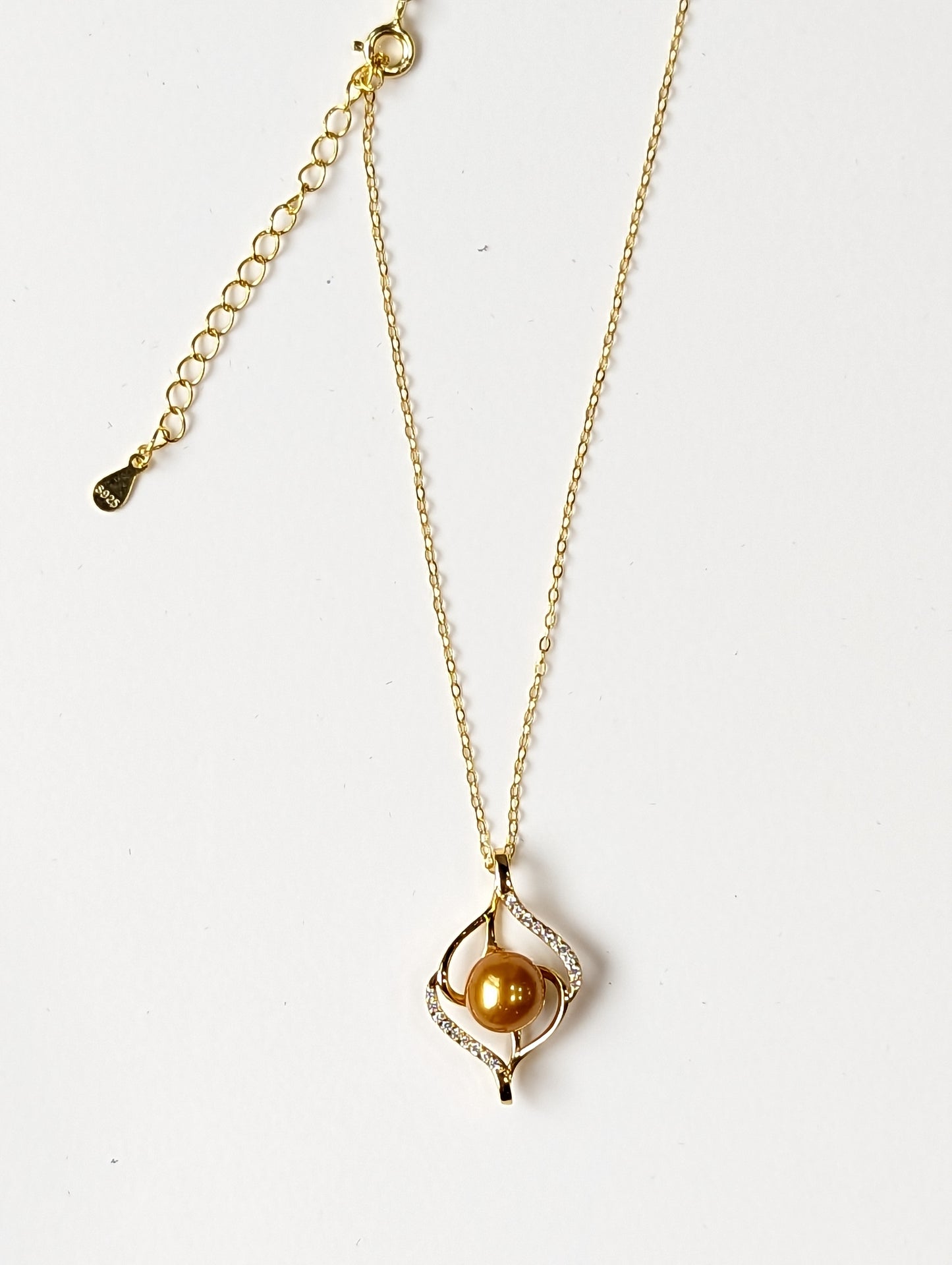 Freshwater Golden Pearl - To My Bestfriend, My Mom Gold Plated Necklace