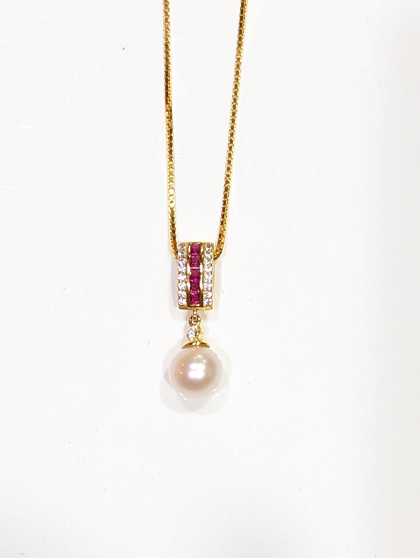 Freshwater Ivory Pearl - To My Amazing Mom Gold Plated Necklace