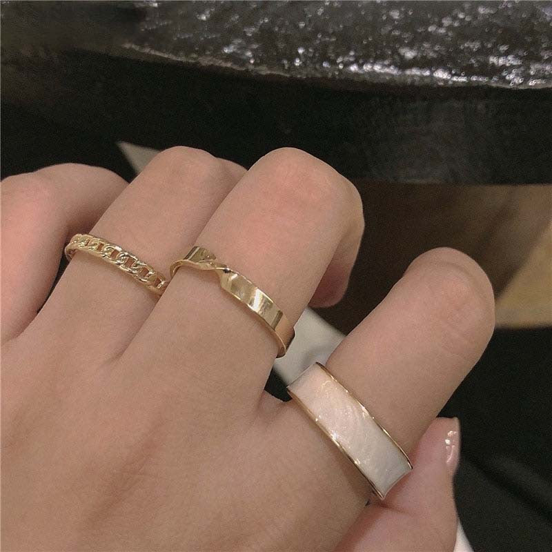 Petra Gold Plated Ring Set