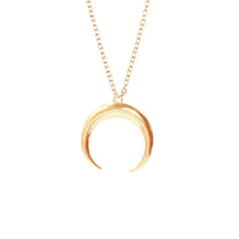 Crescent Moon Gold Plated Necklace