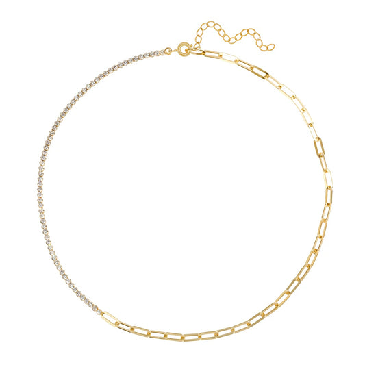 Anouk Mesh Asymmetric Gold Plated Necklace
