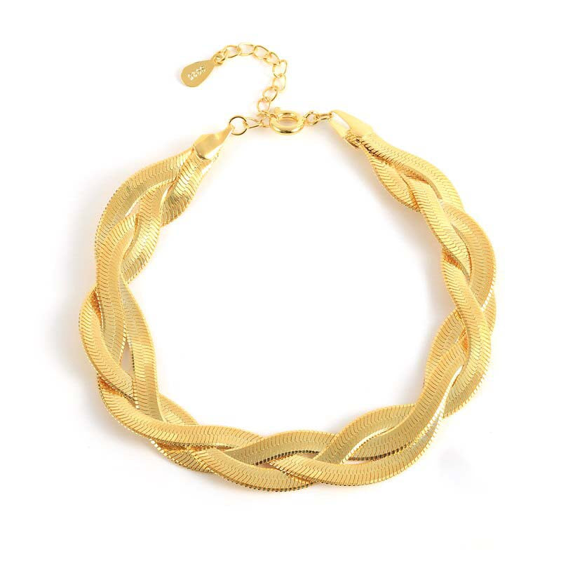 Odes Snakeskin Gold Plated Bracelet