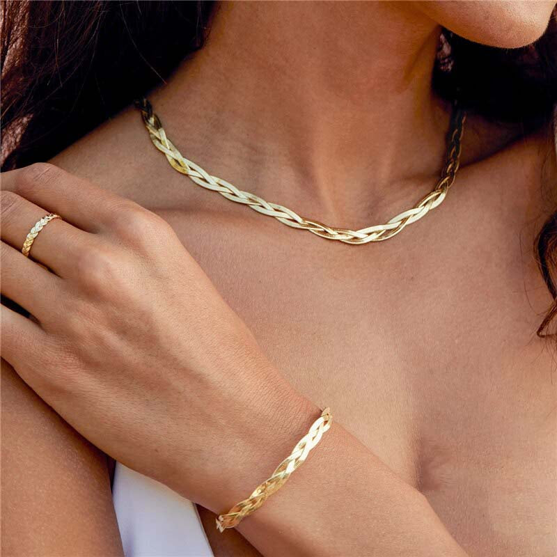 Odes Snakeskin Gold Plated Bracelet
