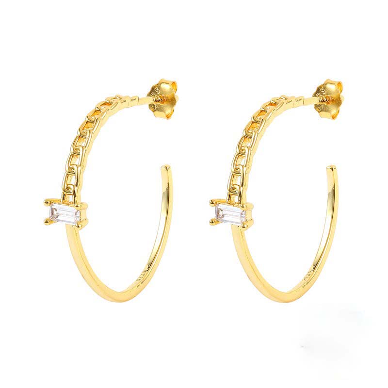 C Hoops Mix-Match Gold Plated Earrings