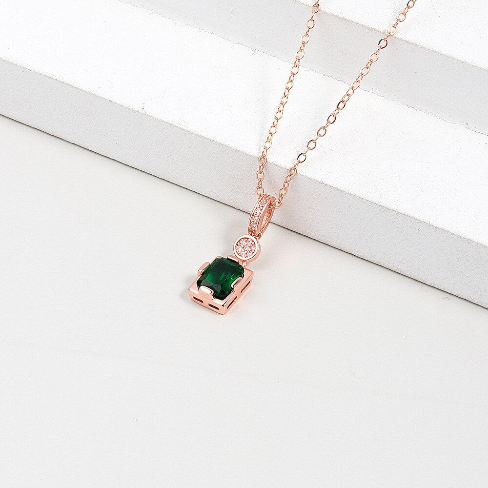 Phoebe Green Agate Gold Plated Necklace