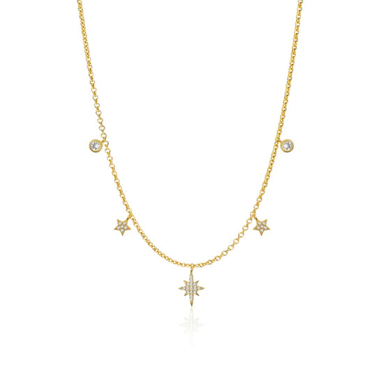 Sun&Stars Gold Plated Necklace